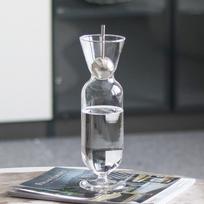 Modernaus meno kolba, abstraktus kūrybinis stiklinis dekoravimas, vyno butelis, vyno indai, papuošalai, modelių kambarys, viešbučio pardavimo biuro aksesuarai Silver bead straight wine jug M10573