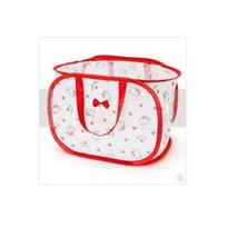 Girl Heart Kitten Foldable Storage Hanging Bag Dirty Clothes Storage Basket Laundry Basket Dirty Clothes Basket Hanging Bag Large Capacity Portable raudona