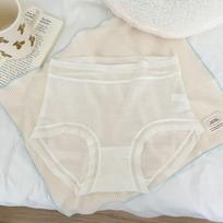 Ultra Thin Nude Ice Silk Underwear for Women Seamless Comfortable Mid Waist Triangle for Girls Panties M gray