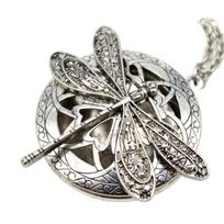 Yousheng Vintage Necklace Retro Dragonfly Pendant Long Necklace Handmade Boho Ethnic Style Jewelry for Women Daily Wear Gifting sidabras