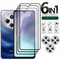6Pcs/lot [3 Screen Glass+3 Lens Film] Camera Lens Film+ Full Cover Screen Protector Tempered Glass Case for Redmi 14C 4G Film Redmi 14C 4G juoda