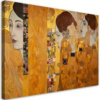 Drobės spaudinys, Auksinis moters portretas - G. Klimtas 60x40 auksinė