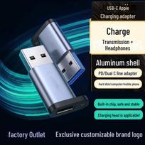 USB-C OTG Adapter: USB 3.0 to Type-C Converter for Keyboard, Mouse, Data & Charging. Silver USB2.0 Short T1 Gloss