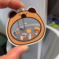 Capybara mielas rokeris pakabukas raktų pakabukas akrilas puikiai atrodantis poros modelis kaip dovana geriems draugams