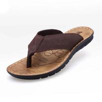 Vasariniai batai Vyriškos šlepetės Natūrali oda Paplūdimio šlepetės Lauko neslystančios Vyriškos flip-flop sandalai Vyriški chaki spalvos odiniai sandalai 39 ruda