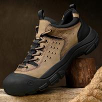 Non Slip Treking Footwear Man Outdoor Sneakers All-match Walking Trainers Travel Climbing Shoes Vintage Style Men Hiking Shoes 39 chaki