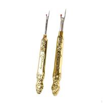 Sewing Stitch Ripper Engraved Seam Set Portable Handcrafts Embroidery Tools Thread Remover Gold