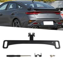 Juodas automobilio valstybinio numerio rėmas Valstybinio numerio rėmas Galinio vaizdo kameros metalinis