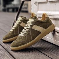 Non-Slip Comfy Mens Sneakers Office Designer Male Tenis Masculino Versatile Leisure Walk Man Footwear Suede Leather Casual Shoe 39 chaki