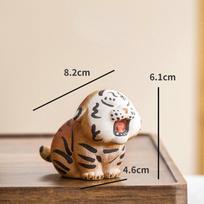 Cute Tiger Alabaster Tea Pet Boutique Can Keep Tea Tray Decorations Desktop Decorative Ornaments white