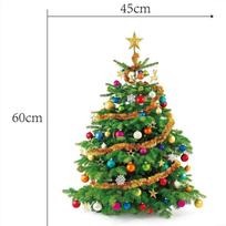 Christmas Tree with Hanging Ball Shape Self-Adhesive Wall Sticker PVC Waterproof  Decal Home Xmas Decoration Posters