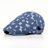 Denim Beret Men'S And Women'S Casual Forward Hat Spring And Autumn Retro Cap Men'S Sun Hat adjustable mėlyna