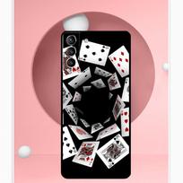 Poker Playing Card Case For Samsung Galaxy S22 S23 S24 Ultra Note 20 10 S8 S9 S10 Plus S21 S20 FE Soft Cover Galaxy S20 brown