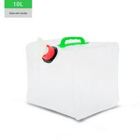 Lauko 5L/10L/15L/20L Sulankstomas Vandens Maišas Didelės Talpos Nešiojamas Vandens Indas Virdulys Plastikinis Kibiras Kempingo Įranga Reikmenys white