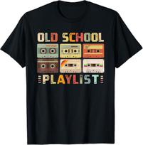 Kasetinė juosta Muzika 80-tieji Retro Senos mokyklos Grojaraštis Marškinėliai Moteriški Unisex Drabužiai Viršutiniai drabužiai Grafiniai marškinėliai Camisetas Ropa De Mujer 4XL juoda