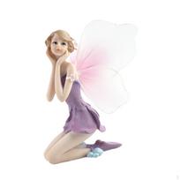 Fėjos figūrėlės mergaitės skulptūra namų dekoravimui Dervos angelas ornamentinis stalas ir lentyna Hands Support Face white