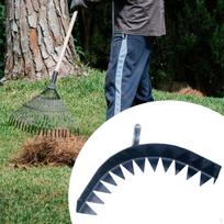 Garden Rake Weed Removal Tool Made of Manganese Steel Multi-Tine for Plowing Lawn And Style B