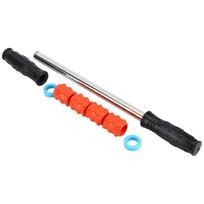 Kietas sporto salės savimasažo volelio strypas viso kūno raumenų atpalaidavimui, relaksacijai, fitnesui, trigger 42 cm red