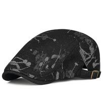 Summer New Women's Jacquard Fashion Beret Retro Men's Hong Kong Style Forward Hat Personalized Versatile Cap ONE SIZE juoda