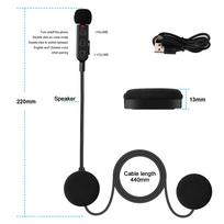 Bluetooth Motociklinio Šalmo Laisvų Rankų Įranga V5.3 Belaidis Laisvų Rankų Skambučių Rinkinys Stereo Vairuotojui Važiuojant MP3 Muzikos Grotuvas Moto Ausinė