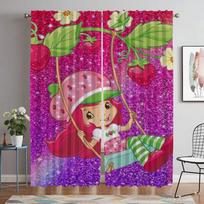 Blackout Curtains for Camera Strawberry Shortcake Window Curtain for Room 2 Panel Home Interior Curtains Shades Partition Living W50xH70cmx2pcs-CL