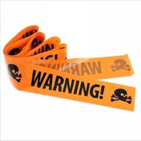 Halloween Warning Tape Signs Window Prop Party Danger Warning Line 600x8cm Decoration Witch Balloons ARI orange