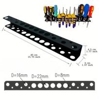 Metal Iron Art Tool Organizer Multiple Hole Slots Screwdriver Pointed Pliers Storage Display juoda