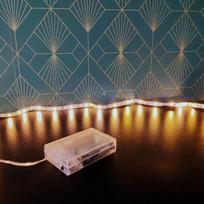 Ruban LED - Non spécifié - 1 mètre - Lumière blanche intense - Fonctionne avec 3 piles AA - Usage intérieur balta