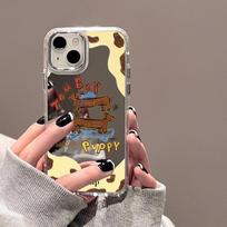 Mobiliųjų telefonų dėklai iPhone 11 13 XR 15 Pro Max 12 14 Pro Max Case iPhone 16 XS Max veidrodinis apsauginis dėklas Veidrodis išskirtinis animacinis filmas, atsparus vandeniui iPhone 11 Pro Max sidabras