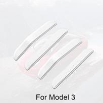 4 vnt Tesla Model Y Model 3 Automobilių durelių nuo susidūrimo juostos ABS dažų korpuso nuo įbrėžimų lipduko modifikavimo priedai white