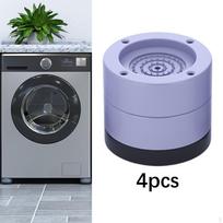 4 Pieces Washing Machine Foot Pads Anti Vibration Furniture Risers Non Slip for Couch 8.5cm High gray