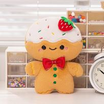 New 25cm Cream Gingerbread Fruit Series Plush Dolls Christmas Party Decor Super Soft Toys Pillow  Christmas Halloween Gift Decor about 25cm