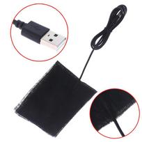 Usb anglies pluošto šildymo padas, plaunamas elektrinio audinio šildytuvo lakštas su 5 V kabeliu black
