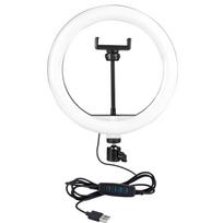 10 colių 26 cm LED asmenukių žiedinė lempa, Ideali vaizdo įrašams, tiesioginėms transliacijoms, fotografijai, nešiojama papildomo apšvietimo lempa USB