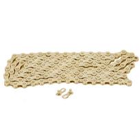 F90 Mountain Road Folding Bike Chain Steel 9 Speed Adjustable Cycle Bicycle AccessoriesGold beige