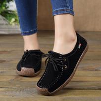 Lightweight Casual Shoes Women's Oversized Breathable Elegant Comfortable and Non Slip In Summer Round Toe Flat Shoes for Girls 42 juoda