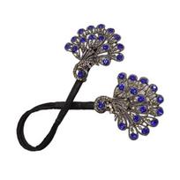 Peacock Shape Hair Clip Bun Maker Women Peacock Hairstyle Twist Multi-Functional Hair Curler Bun mėlyna