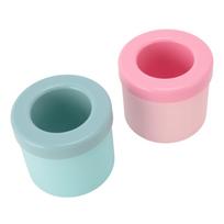 2Pcs Cylinder Ice Cube Maker Cup Easy Release Silicone Ice Cube Mold Cup for Home Kitchen Freezer L pink