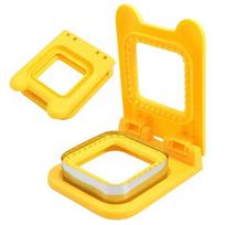 Sandwich Cutter And Sealer Flip Sandwich Cutting Tool For Kids Lunch Stainless Steel Blade Sandwich Bread Toast Mold geltona