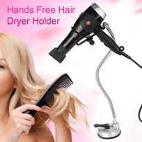 360 Degree Freely Rotation Hair Dryer Wall Holder Hands Free Hair Blower Stand Suction Cup black