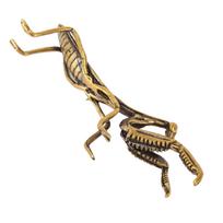 Copper Praying Mantis Ornament Antique Micro Carved Small Mantis Figurine Statue Decoration