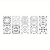 10pcs Mexican Tile Stickers Self-Adhesive Light Color Waterproof Wall Stickers Floor Sticker for Bedroom Kitchen Bathroom Stairs Garden Floor 10*10cm