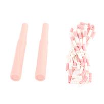 Jump Rope Segmented Soft Beaded Skipping Rope Adjustable Length Fitness Jump Rope for Kids Adults rožinė