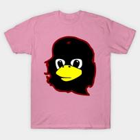 T Shirt Women Linux Tux Penguin Che Guevara Guerilla Harajuku Print Kawaii Tshirt Summer Short Sleeve Female T-Shirt Top Tee S pink