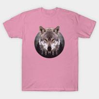 T Shirt Women Mountain Wolf Harajuku Print Kawaii Tshirt Summer Short Sleeve Female T-Shirt Top Tee S rožinė