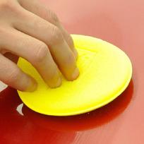 12PCS Car Foam Sponge Wax Applicator Round Car Polishing and Waxing Sponge Car Detailing Cleaning Tools Cleaning geltona