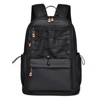 Versatile Men'S Business Commuter Backpack Leisure Travel Large Capacity Anti-Splashing Backpack Computer Bag 17 juoda
