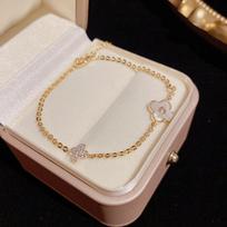 Summer New Temperament Fashion Wild Shell Four-Leaf Flower Bracelet Female Delicate Sweet Accessories