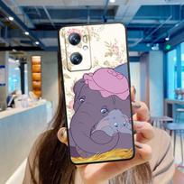 Cute Dumbo Cartoon For OPPO Find X6 X5 X3 A54S A5 A94 A16 A53S A57 A74 A72 A98 A78 A96 A9 5G Black Soft Phone Case OPPO Find X5 Lite 5G white