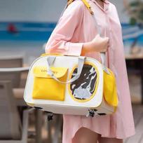 Pet Outdoor Portable Cat Dogs Shoulder Bag Summer Breathable Carrier Travel Puppy Kitten Bag Pet Carrying Bags Pet Supplies white